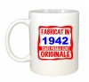 Cana alba personalizata Fabricat in 1942 toate piesele sunt originale, INOVATIX&reg;. 330ml, Oem