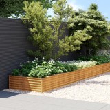 Strat inaltat gradina vidaXL, otel corten, 1150x100x36 cm, maro-ruginiu, jardiniera decorativa
