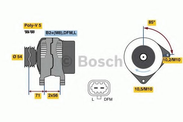 Generator / Alternator OPEL VECTRA C (2002 - 2016) BOSCH 0 986 049 990