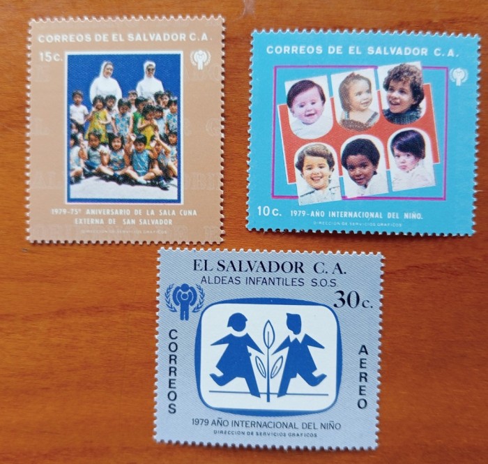 EL-SALVADOR -&#039;&#039;ANUL COPILULUI-1979&#039;&#039;-SET 3VAL-MNH-Nestampilate