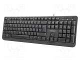 Tastatură NATEC neagră USB A ES layout cu cablu 1,8m slim