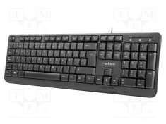 Tastatură NATEC neagră USB A ES layout cu cablu 1,8m slim