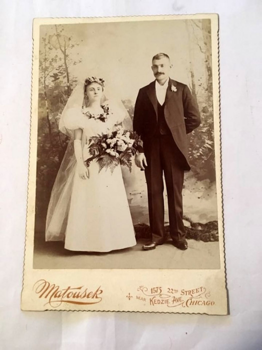 D- Fotografie veche cuplu de miriMatousek, Chicago, inceput secol XX