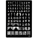 Cumpara ieftin Plăcuţă metalică XL pentru ştampilarea nail art, 022, INGINAILS