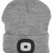 Caciula cu led reincarcabila, Strend Pro Kid Gri, unisex, USB, 4xSMD, Li-Ion