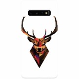 Husa silicon pentru Samsung Galaxy S10, Geometric Tibetan Antelope