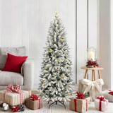 VidaXL Brad de Crăciun artificial cu 150 LED Alb 63 x 63 x 150 cm 3396037
