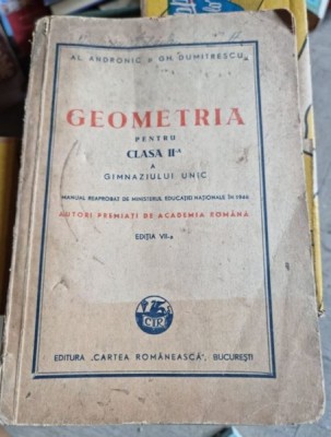 Al. Andronic, Gh. Dumitrescu - Geometria pentru clasa II-a foto