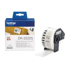 Banda Continua Hartie Original Brother Black on White, DK22225, pentru P-TOUCH QL-1100|1110|800|810|1050|1060|500|560|570|580|650|700, 38mmX30.48m, in foto