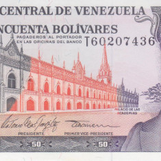 Bancnota Venezuela 50 Bolivares 1995 - P65e UNC