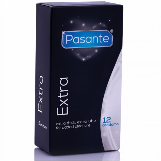 PASANTE - CONDOM EXTRA GROS ȘI SUPORT 12 UNITĂȚI