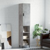 VidaXL Dulap &icirc;nalt, gri beton, 34,5x34x180 cm, lemn prelucrat