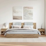 vidaXL Noptiere 2 buc Stejar Artisan 40x30x39 cm Lemn prelucrat 856409