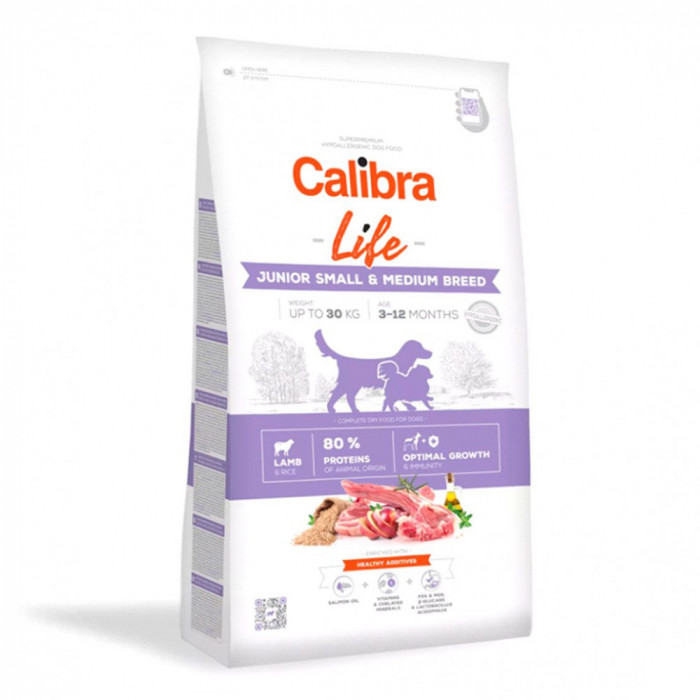 Calibra Dog Life Junior Small &amp;amp; Medium Breed Lamb 12 kg