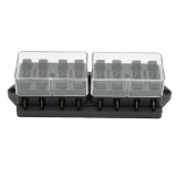 Cutie pentru sigurante plate cu 8 cai, cu capace transparente, pentru protectia circuitelor electrice auto si utilaje