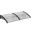 Copertina Marchiza Policarbonat Aluminiu Transparent 200x96x27 cm GartenVIP DiyLine ART Protectie Ploaie Zapada UV