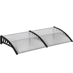 Copertina marchiza, policarbonat si aluminiu, transparent, 200x96x27 cm foto