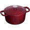 Oala din fonta antiaderenta Navaris pentru Plite/Cuptoare - 20cm - 2,5L - Rosu, 58000.01.20