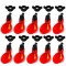 Set 10 adapatori pentru pasari, LLWL, Plastic, Rosu/Negru