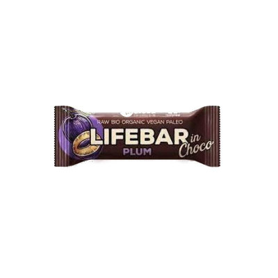 Baton cu Prune in Ciocolata Raw Bio Lifebar 40 grame Lifefood foto