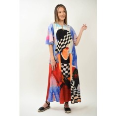 CARUSEL CROMATIC ROCHIE CU AMPLITUDINE SI ACCENTE URBANE DETALII PICTURALE TALIE UNICA Multicolora