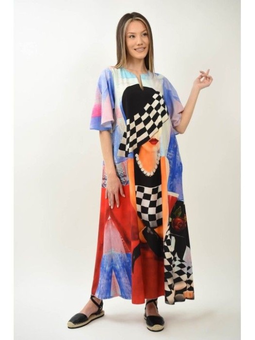 CARUSEL CROMATIC - ROCHIE CU AMPLITUDINE SI ACCENTE URBANE DETALII PICTURALE TALIE UNICA Multicolora