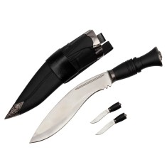 Cutit de vanatoare DEPOX&reg;, Lion Tamer, 30 cm, otel inoxidabil, 2 cutite de aruncat, toc piele ecologica