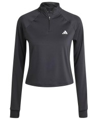 Bluza cu maneca lunga pentru femei Adidas Train Essentials Minimal Branding 1 4, negru, M - OUTLET