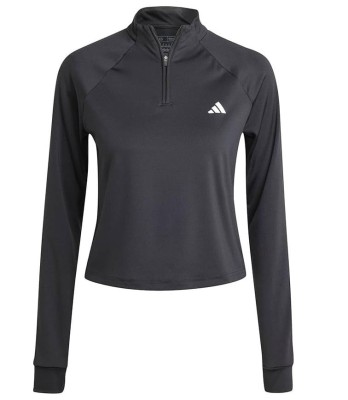 Bluza cu maneca lunga pentru femei Adidas Train Essentials Minimal Branding 1 4, negru, M - OUTLET foto