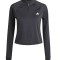 Bluza cu maneca lunga pentru femei Adidas Train Essentials Minimal Branding 1 4, negru, M - OUTLET