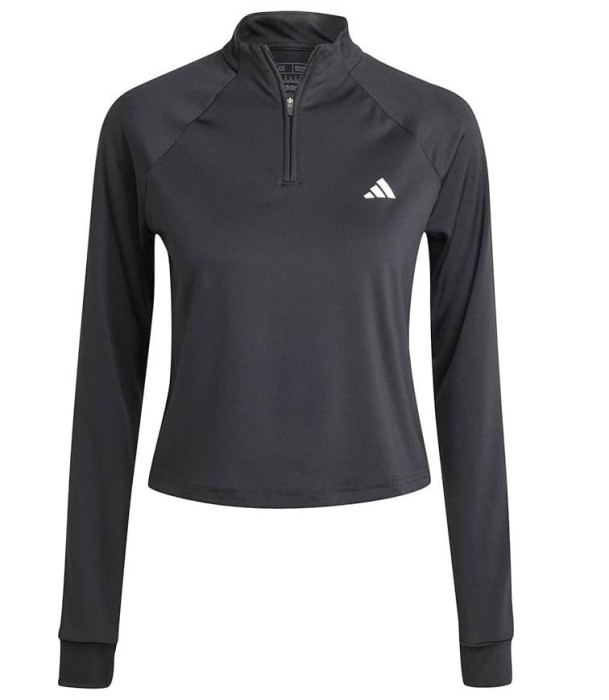 Bluza cu maneca lunga pentru femei Adidas Train Essentials Minimal Branding 1 4, negru, M - OUTLET