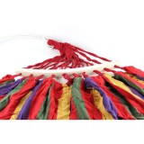 Hamac multicolor simplu (1 persoana), 190 x 80 cm, cu bara de 40 cm - rosu, AVEX
