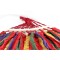 Hamac multicolor simplu (1 persoana), 190 x 80 cm, cu bara de 40 cm - rosu