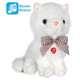 Pisicuta de Plus Amek Toys cu Sunet, 16 cm, 3 Culori