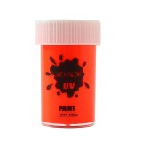 Cumpara ieftin Vopsea pentru fata si corp 15 ml, culoare rosu, pigment fosforescent fluorescent, activare cu apa, efect UV
