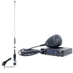 Pachet Statie radio CB PNI ESCORT HP 6500 ASQ, RF Gain, 4W, 12V + Antena CB PNI S75 cu cablu si montura fixa 7-9KM foto