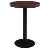 VidaXL Masă de bistro, maro &icirc;nchis, 60 cm, MDF