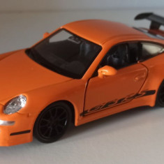 Macheta Porsche 911 (997/II) GT3 RS portocaliu - Welly 1/36