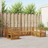 vidaXL Seturi Canapele 9 piese Lemn Masiv Acacia Natural Mobilier Gradina Exterior 304cm
