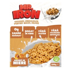 Cereale din ovaz fara zahar si fara gluten Miere inghetata, 250g, Mr. Iron