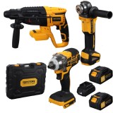 Trusa de scule 3 &icirc;n 1 ROTOR RSET3, Rotopercutor ,Polizor unghiular, Autofiletanta 21V/3Ah Innovative ReliableTools