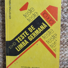 10 X 10 TESTE DE LIMBA GERMANA , PARTEA I - GRAMATICA , 1993