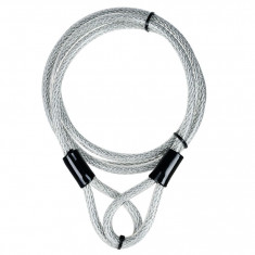 Cablu antifurt Oxford LockMate12, 1200mmx12mm, argintiu