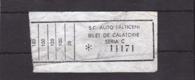 BILET VECHI - AUTOBUZ S.C.AUTO FALTICENI foto