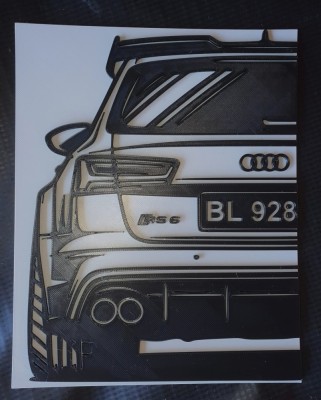 Tablou 3D personalizat &amp;ndash; Design Auto cu număr de &amp;icirc;nmatriculare foto