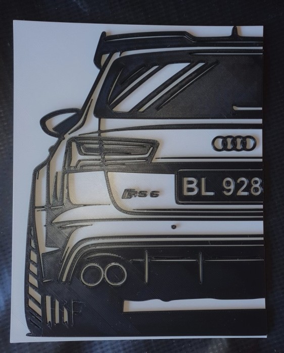 Tablou 3D personalizat &ndash; Design Auto cu număr de &icirc;nmatriculare