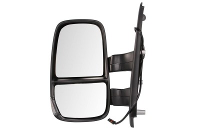 Oglinda exterioara Iveco Daily 05.2006-07.2014 Partea Stanga, sticla Crom Convex, Fara Incalzire, reglare Manuala, 3800401, model scurt, mufa cu 4 ga foto