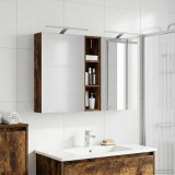 vidaXL Set dulap baie cu raft 3 pcs 120 x 14,5 x 70 cm Lemn compozit 3403756