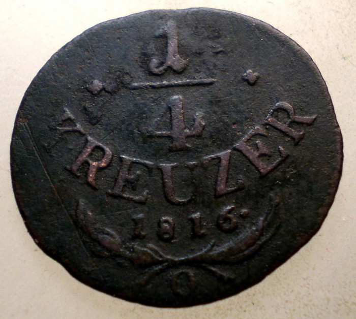 C.114 AUSTRIA 1/4 KREUZER 1816 O