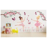 Sticker decorativ perete, camera copii, Balerine XS, 50 x 35 cm
